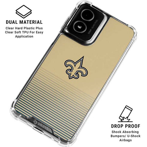 NFL New Orleans Saints Breakaway Moto G Power 5G (2024) Clear Case
