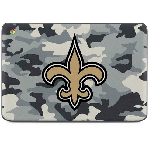 NFL New Orleans Saints Camo HP Chromebook Skin