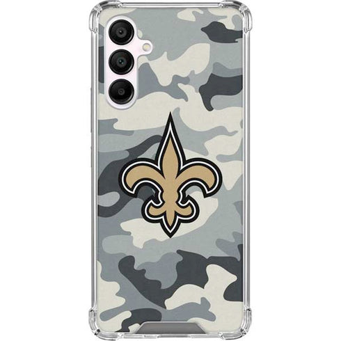 NFL New Orleans Saints Camo Galaxy A16 5G Clear Case