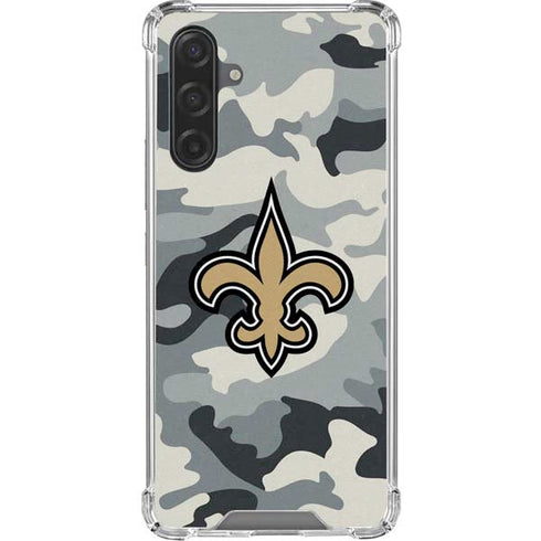 NFL New Orleans Saints Camo Galaxy A17 Clear Case