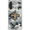 NFL New Orleans Saints Camo Galaxy A17 Clear Case