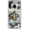 NFL New Orleans Saints Camo Galaxy A21 Clear Case