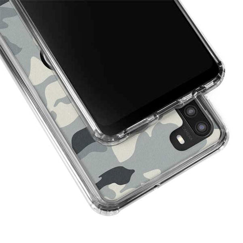 NFL New Orleans Saints Camo Galaxy A21 Clear Case
