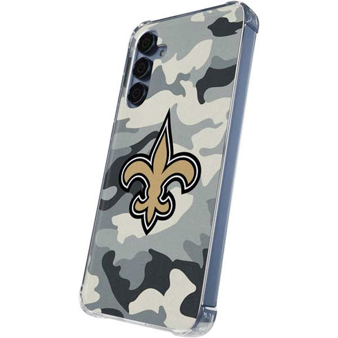 NFL New Orleans Saints Camo Galaxy A35 5G Clear Case