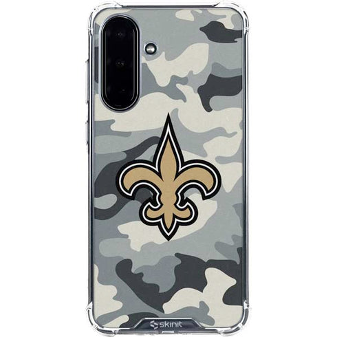 NFL New Orleans Saints Camo Galaxy A36 5G Clear Case