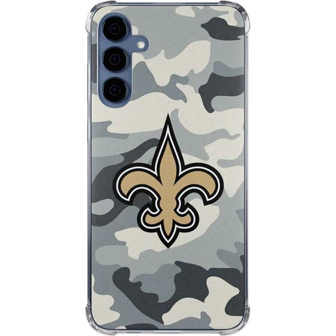 NFL New Orleans Saints Camo Galaxy A55 5G Clear Case