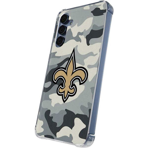 NFL New Orleans Saints Camo Galaxy A55 5G Clear Case