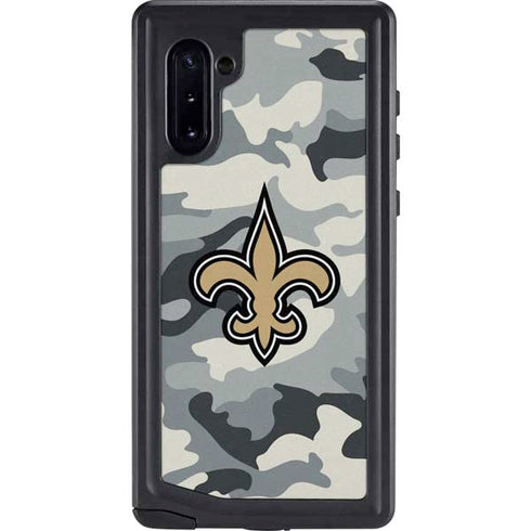 NFL New Orleans Saints Camo Galaxy Note 10 Waterproof Case