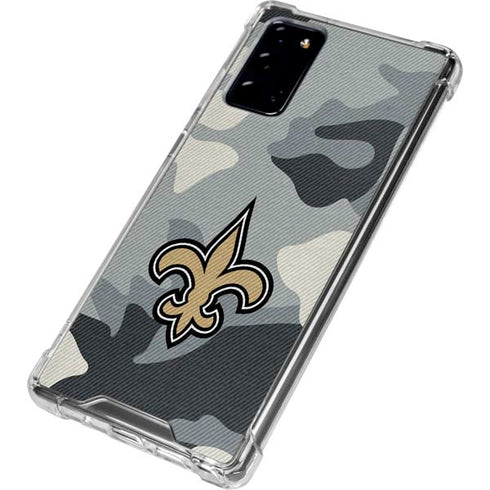 NFL New Orleans Saints Camo Galaxy Note20 5G Clear Case