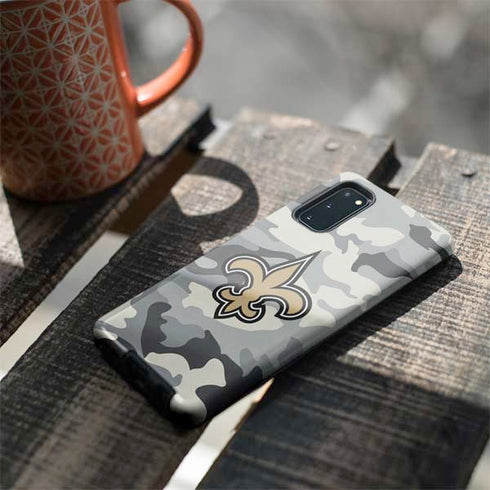NFL New Orleans Saints Camo Galaxy S20 Pro Case