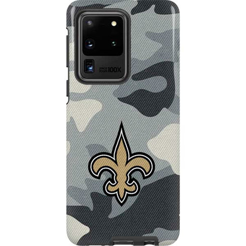 NFL New Orleans Saints Camo Galaxy S20 Ultra 5G Pro Case