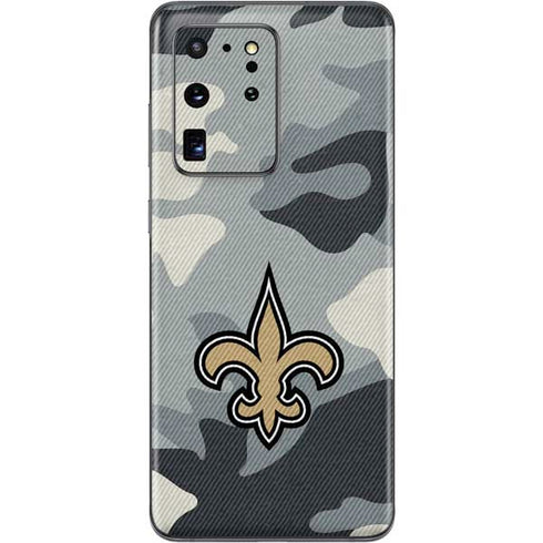 NFL New Orleans Saints Camo Galaxy S20 Ultra 5G Skin
