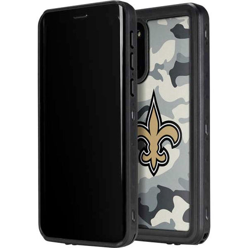 NFL New Orleans Saints Camo Galaxy S20 Waterproof Case