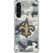 NFL New Orleans Saints Camo Galaxy S24 FE Clear Case
