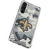 NFL New Orleans Saints Camo Galaxy S24 FE Clear Case