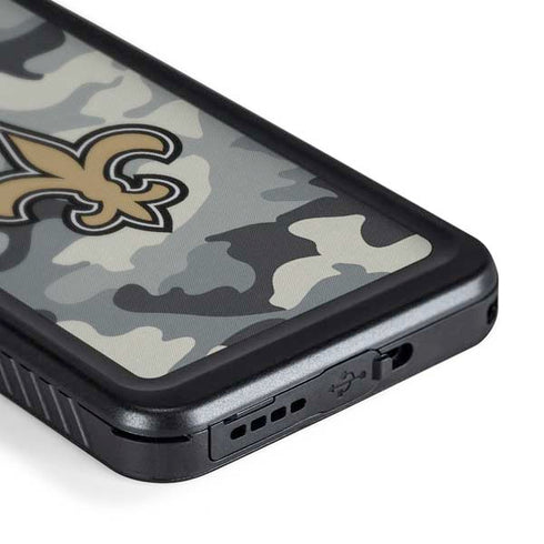NFL New Orleans Saints Camo Galaxy S24 Plus Waterproof Case