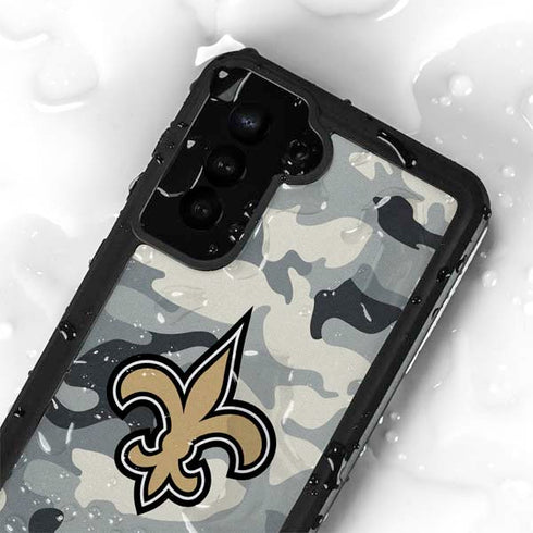NFL New Orleans Saints Camo Galaxy S24 Plus Waterproof Case