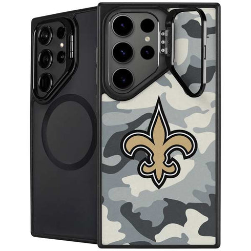 NFL New Orleans Saints Camo Galaxy S24 Ultra Kickstand Case