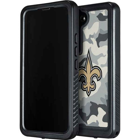 NFL New Orleans Saints Camo Galaxy S24 Waterproof Case