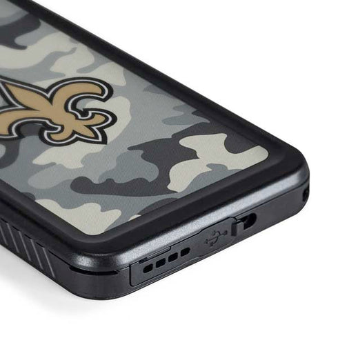 NFL New Orleans Saints Camo Galaxy S24 Waterproof Case