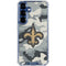 NFL New Orleans Saints Camo Galaxy S25 Clear Case