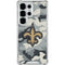 NFL New Orleans Saints Camo Galaxy S25 Ultra Clear Case