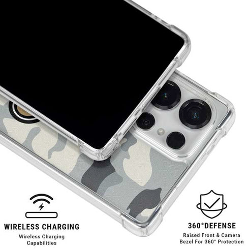 NFL New Orleans Saints Camo Galaxy S25 Ultra Clear Case