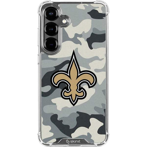 NFL New Orleans Saints Camo Galaxy S26 Plus Clear Case