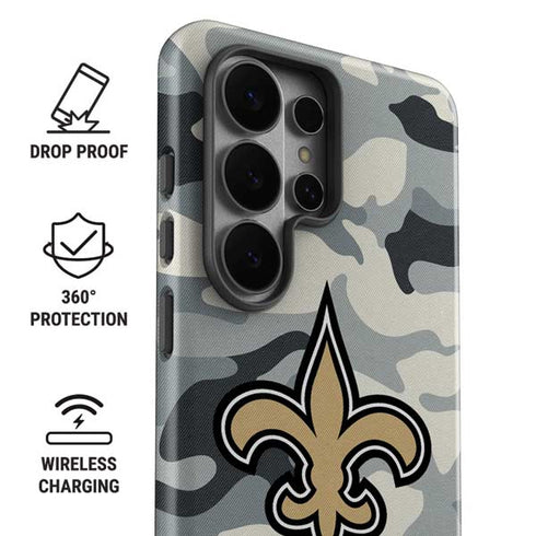 NFL New Orleans Saints Camo Galaxy S26 Ultra Impact Case