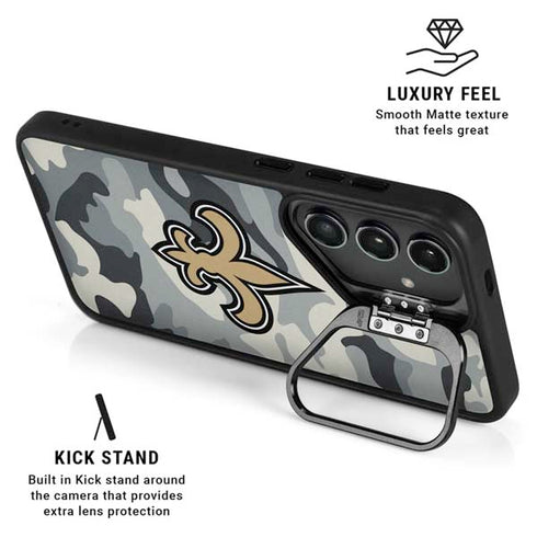 NFL New Orleans Saints Camo Galaxy S26 Ultra Kickstand Case