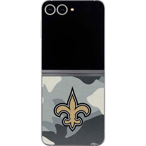 NFL New Orleans Saints Camo Galaxy Z Flip6 Skin