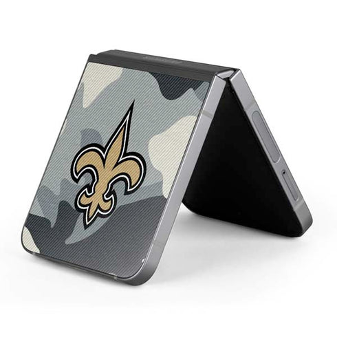 NFL New Orleans Saints Camo Galaxy Z Flip6 Skin
