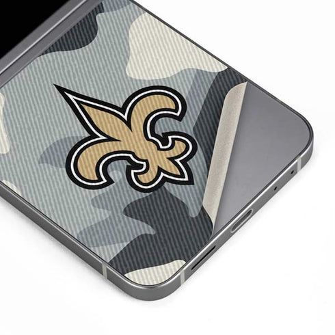 NFL New Orleans Saints Camo Galaxy Z Flip6 Skin