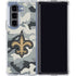 NFL New Orleans Saints Camo Galaxy Z Fold5 5G Clear Case