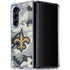 NFL New Orleans Saints Camo Galaxy Z Fold5 5G Clear Case