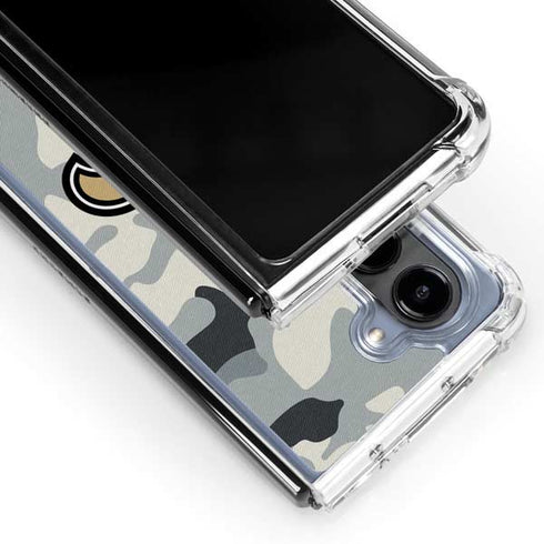 NFL New Orleans Saints Camo Galaxy Z Fold5 5G Clear Case