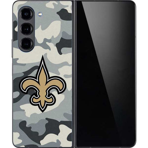 NFL New Orleans Saints Camo Galaxy Z Fold5 5G Skin