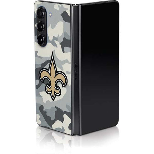NFL New Orleans Saints Camo Galaxy Z Fold5 5G Skin