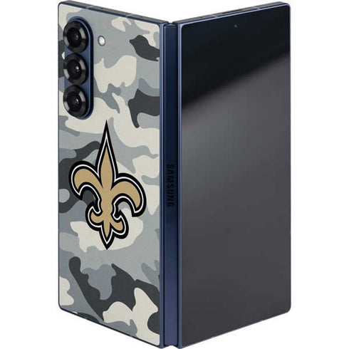 NFL New Orleans Saints Camo Galaxy Z Fold6 Skin
