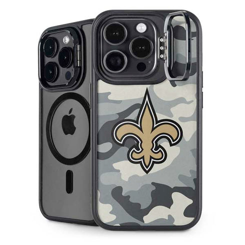 NFL New Orleans Saints Camo iPhone 14 Pro Max Kickstand Case