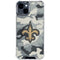 NFL New Orleans Saints Camo iPhone 15 Clear Case