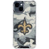 NFL New Orleans Saints Camo iPhone 15 Clear Case
