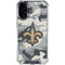 NFL New Orleans Saints Camo iPhone 16 Clear Case