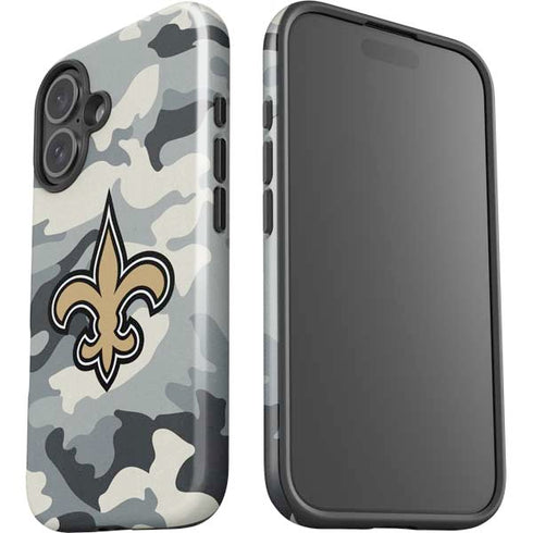 NFL New Orleans Saints Camo iPhone 16 Plus Impact Case
