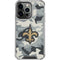NFL New Orleans Saints Camo iPhone 16 Pro Clear Case