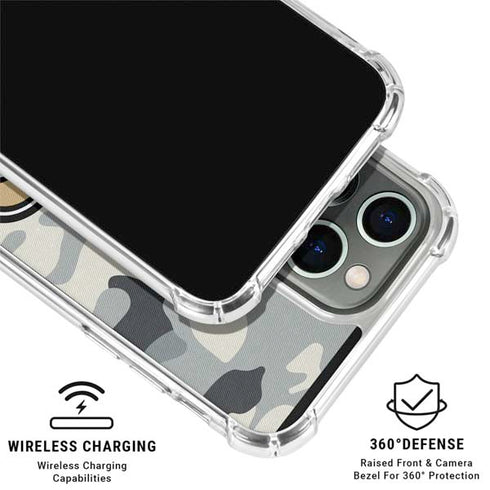 NFL New Orleans Saints Camo iPhone 16 Pro Clear Case