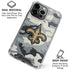 NFL New Orleans Saints Camo iPhone 16 Pro Clear Case