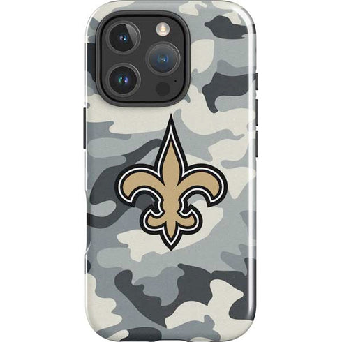 NFL New Orleans Saints Camo iPhone 16 Pro Impact Case
