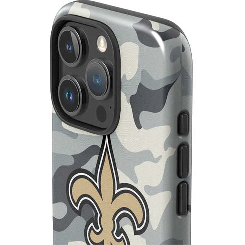 NFL New Orleans Saints Camo iPhone 16 Pro Impact Case