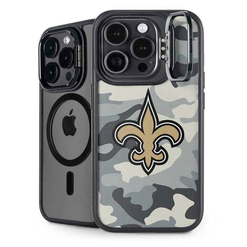 NFL New Orleans Saints Camo iPhone 16 Pro Kickstand Case